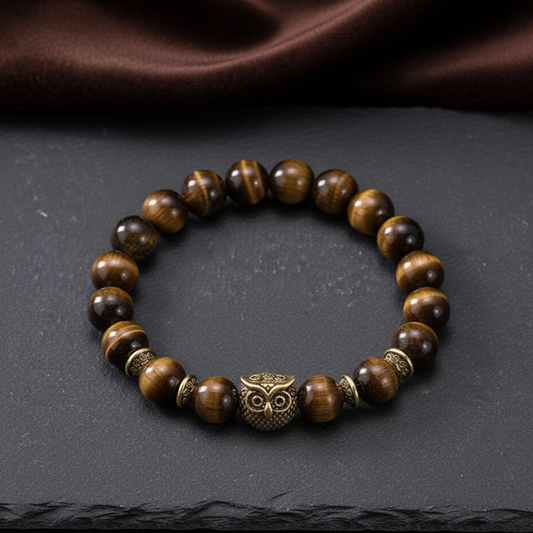 Tiger Eye Stone Charms Bracelet