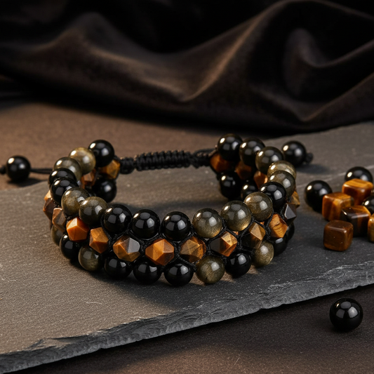 3-Layer Chakra Gemstone Bracelet