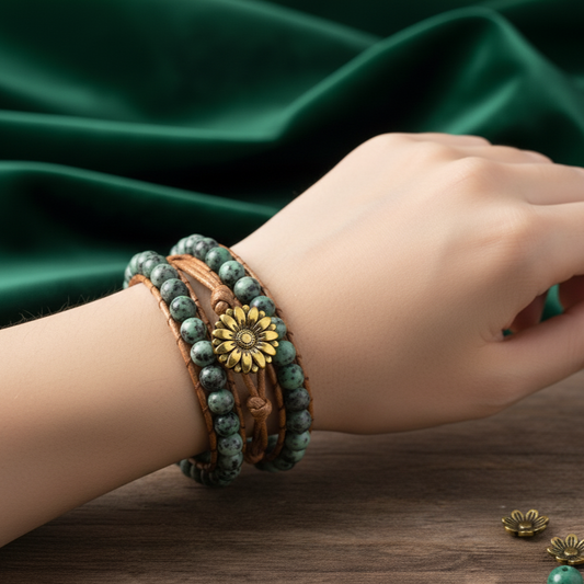 Turquoise & Amazonite Boho Bracelet