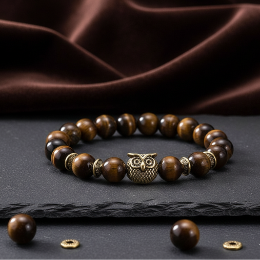 Tiger Eye Stone Charms Bracelet