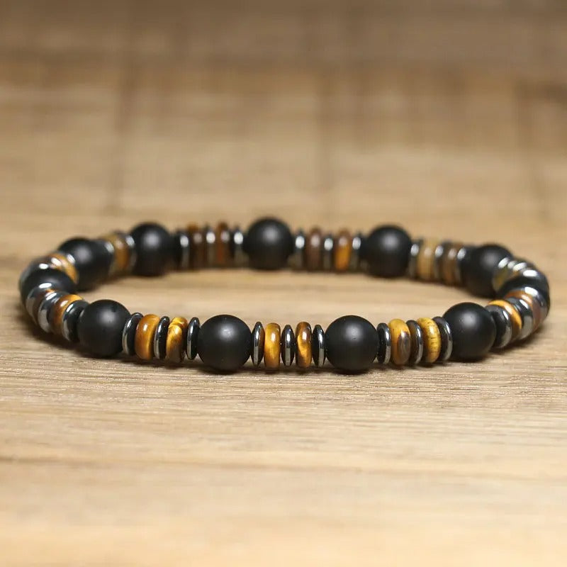 Matte Bracelet with Hematite