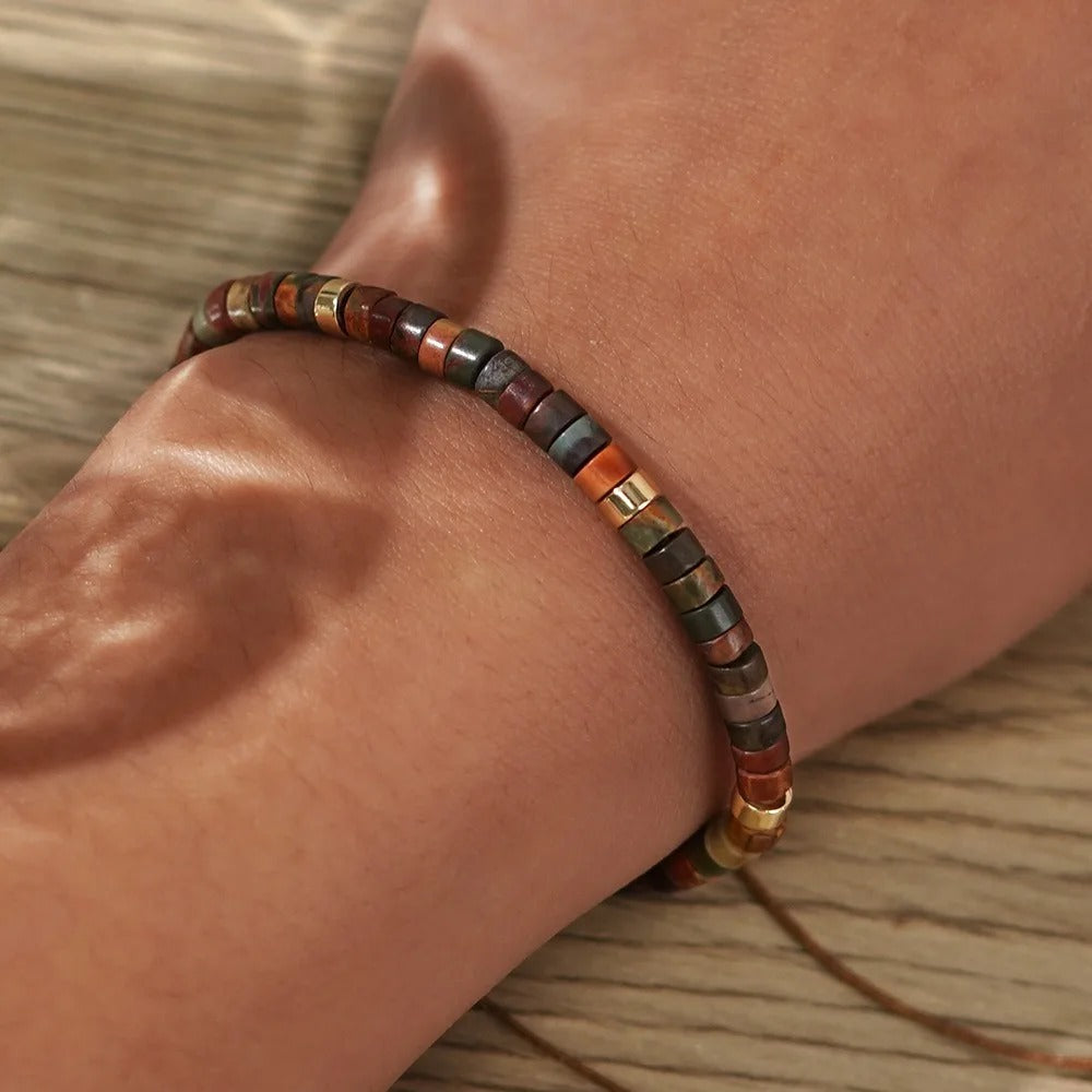 Picasso Stone Bracelet ā Handmade Woven Healing