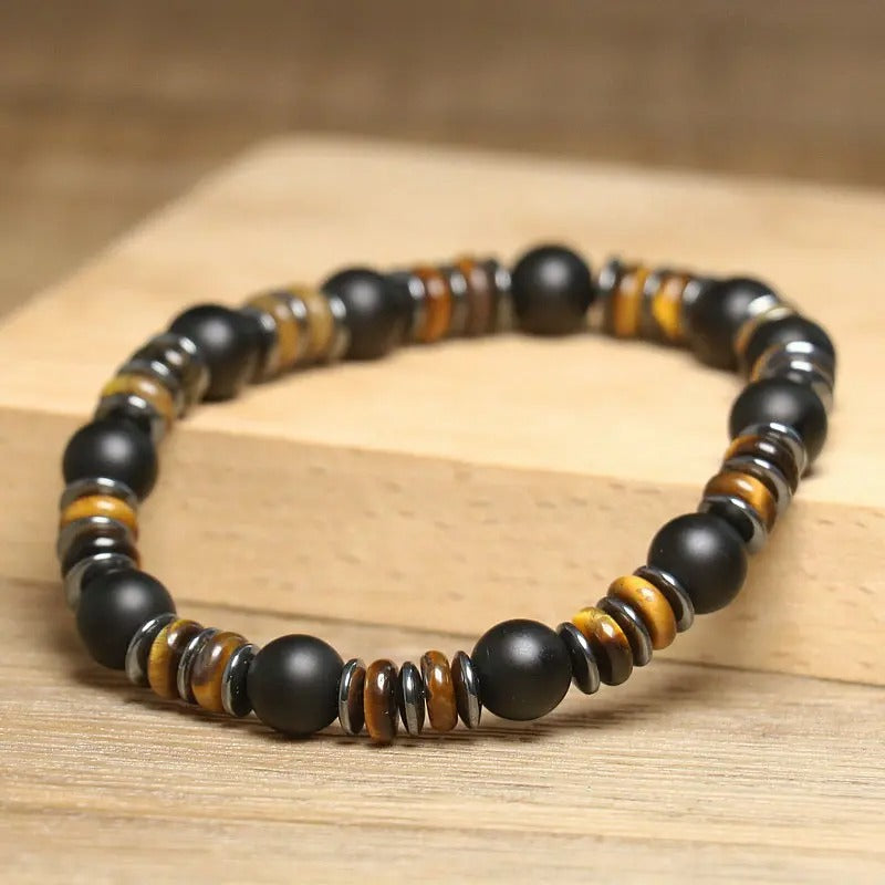 Matte Bracelet with Hematite