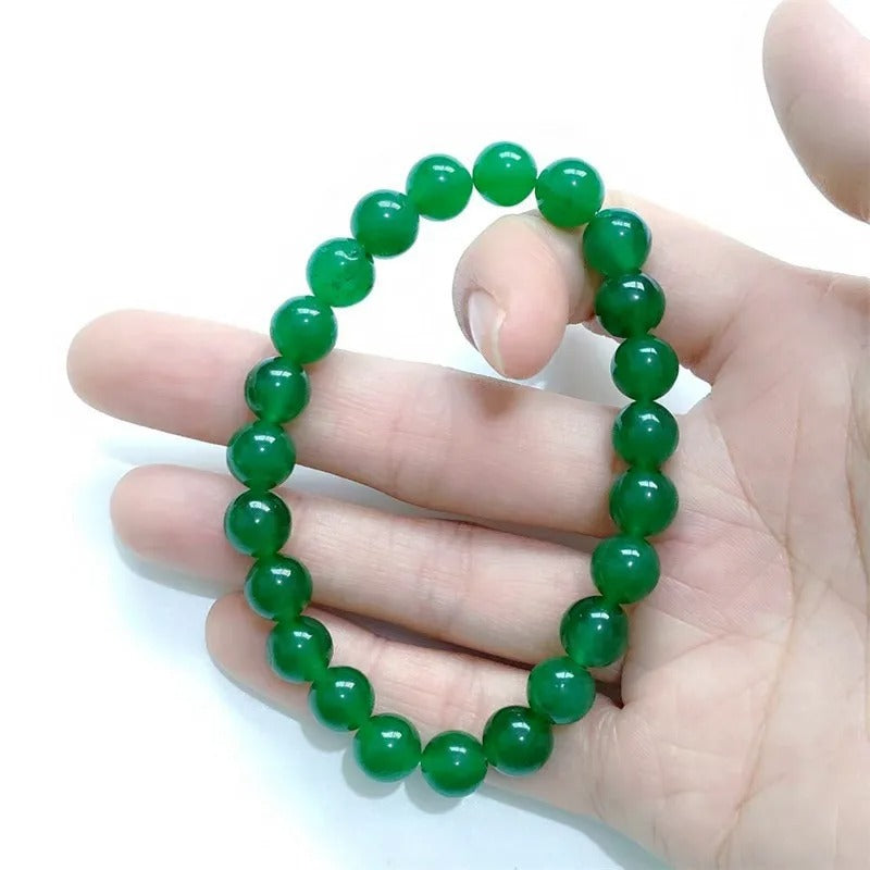 Rose Quartz, Green Jade & Yellow Agate Bracelet ā Natural Stone Healing Bracelet