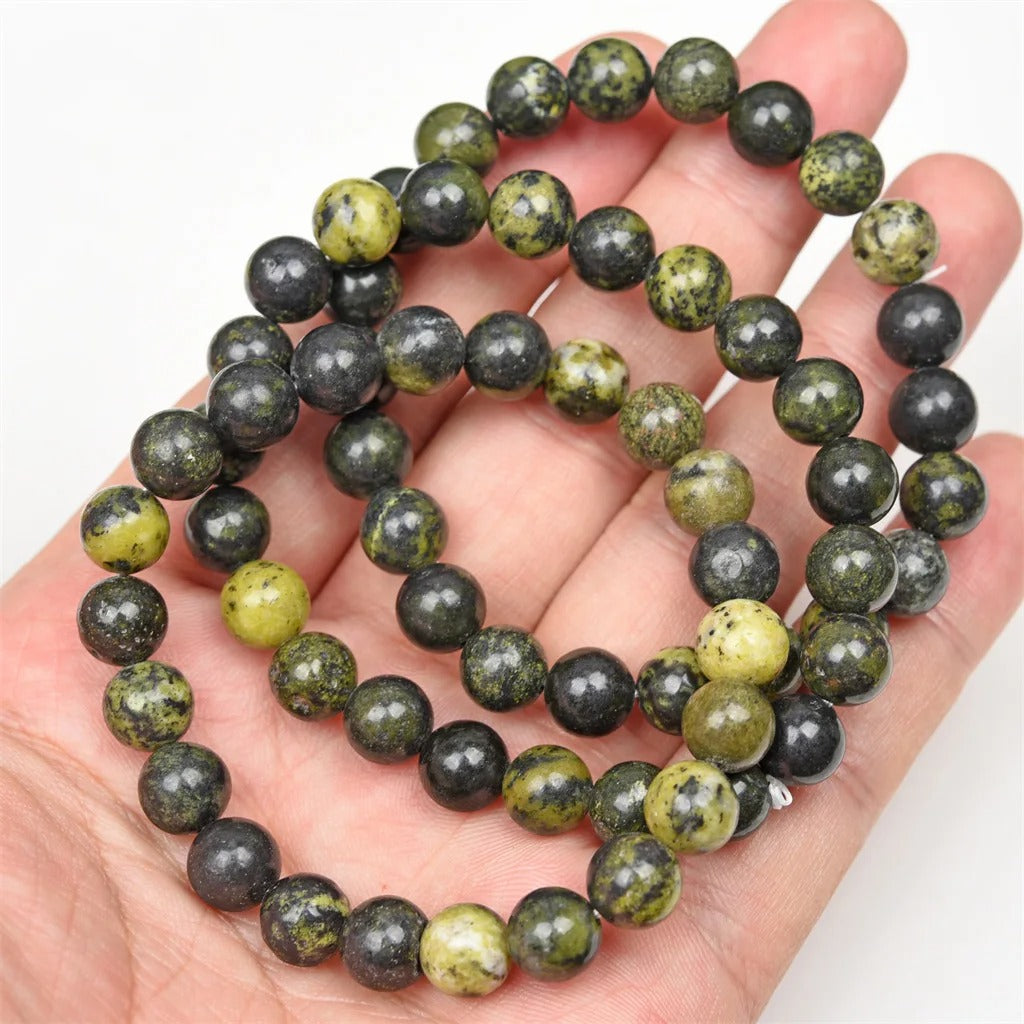 Rose Quartz, Green Jade & Yellow Agate Bracelet ā Natural Stone Healing Bracelet
