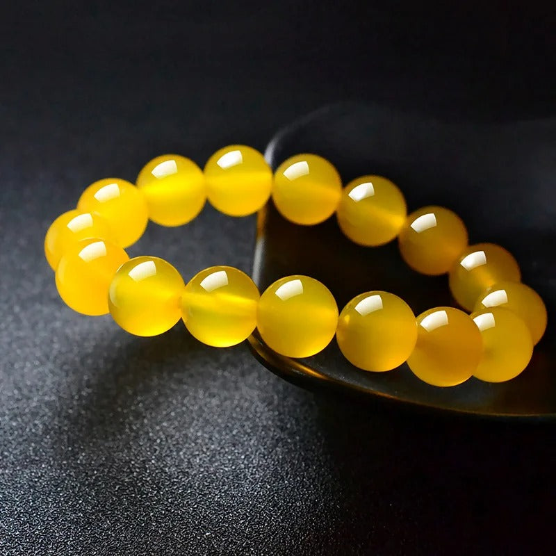 Rose Quartz, Green Jade & Yellow Agate Bracelet ā Natural Stone Healing Bracelet