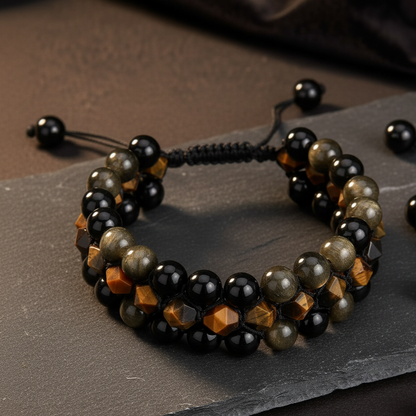 3-Layer Chakra Gemstone Bracelet