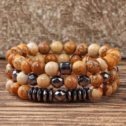 3-Layer Diamond Cut Beads Crystal Bracelet