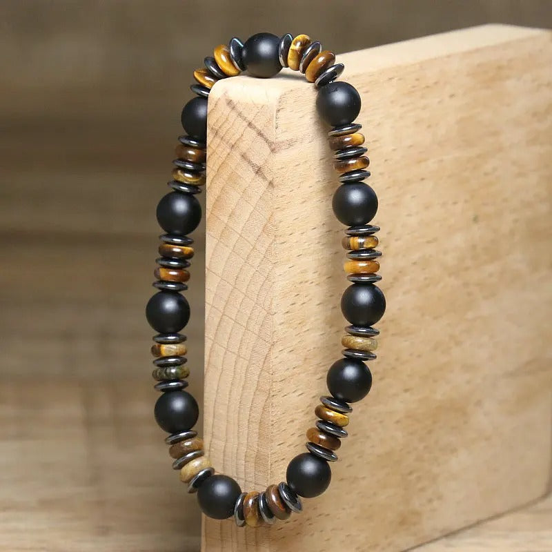 Matte Bracelet with Hematite