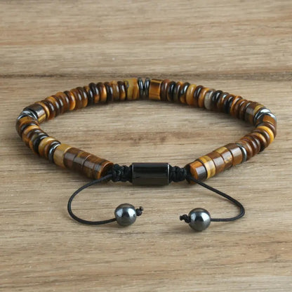 Tiger Eye Gemstone Bracelet – Boho Adjustable
