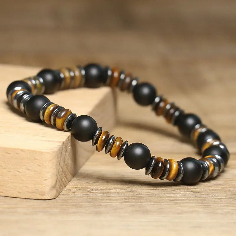 Matte Bracelet with Hematite