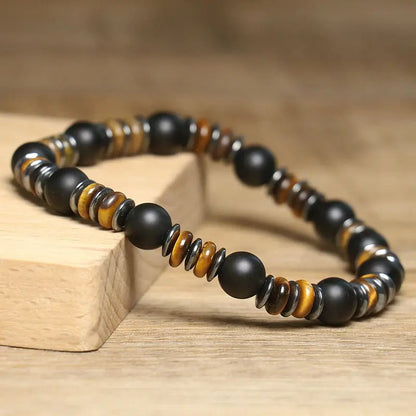 Matte Bracelet with Hematite