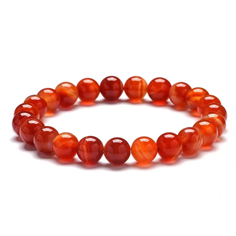 Rose Quartz, Green Jade & Yellow Agate Bracelet – Natural Stone Healing Bracelet