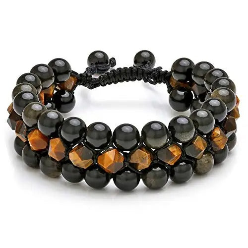 3-Layer Chakra Gemstone Bracelet
